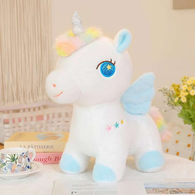 Einhorn Engel Pony Kuscheltier, blau, Plüschtier, ab 14 Jahren - Bild 1