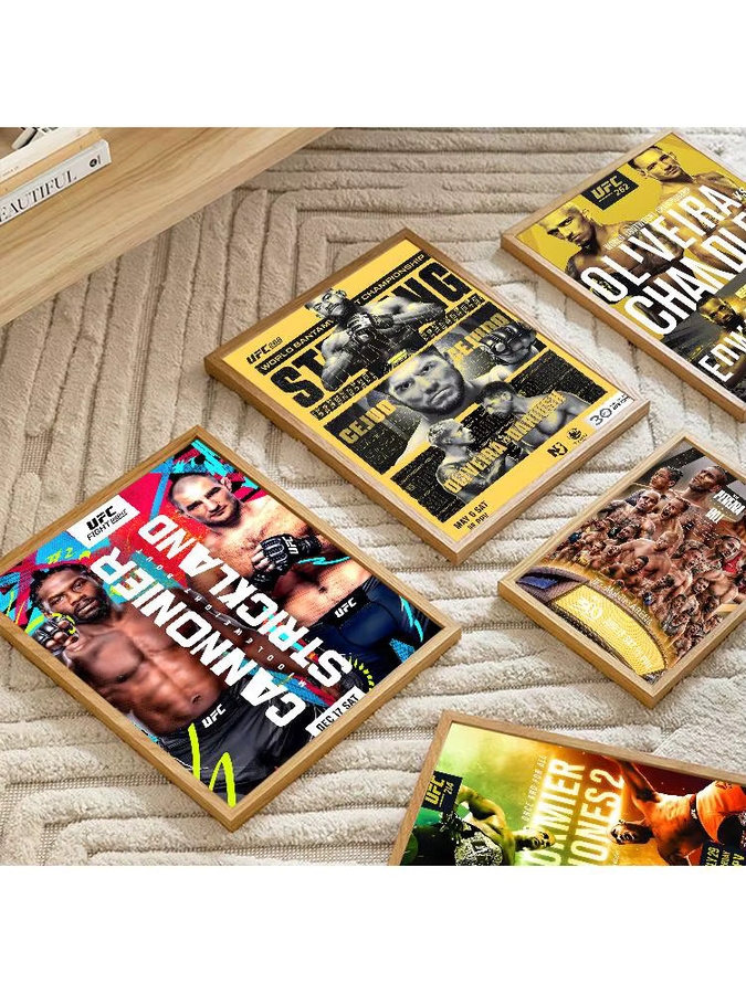 UFC Ultimate Fighting Championship klassisches Vintage-Poster als wasserfester Aufkleber in Mehrfarben für deine Wanddekoration - Bild 5