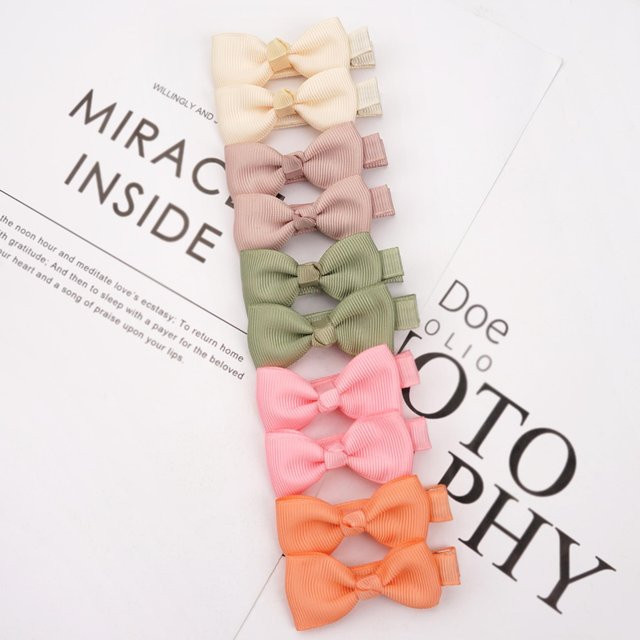 Haarschleifen Alligatorclips, beige, Kinder - Bild 1