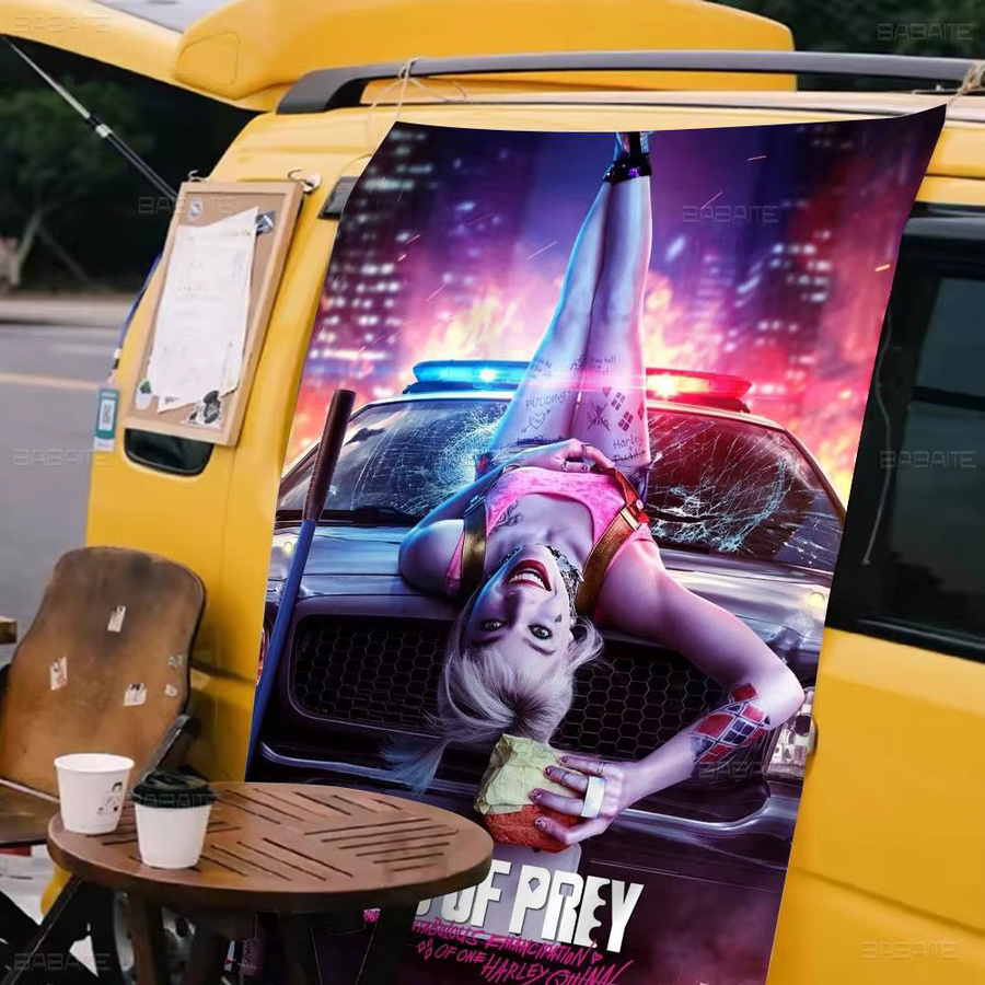 Potdemiel Harley Q-Quinn Banner im INS Style als Outdoor Party Dekoration Flagge - Bild 3
