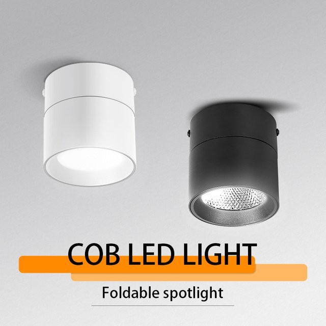 LANGYUE Faltbares LED-Spot-Downlight aus Aluminium zur Oberflächenmontage, verstellbar, 10 W, modern, ideal für Schlafzimmer und Küche - Bild 1