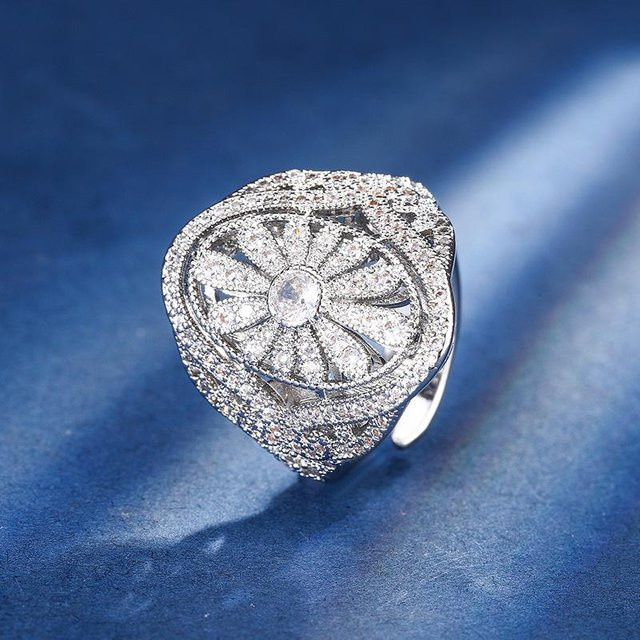 YIRAN Ring, Weiß, Zirkonia, Kupfer, Damen - Bild 1