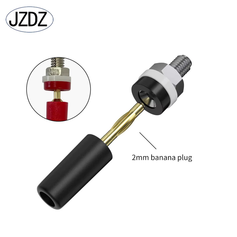 JZDZ 10 Stück Bananenstecker Buchsen 2 mm mit Mutter für elektrische Testverbindungen DIY Terminal Teile - Bild 2