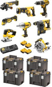 DEWALT Akku-Werkzeugset DCK865P4T-QW mit Schlagbohrschrauber, Akku-Schlagschrauber und Akku-Bohrhammer 18V - Bild 1
