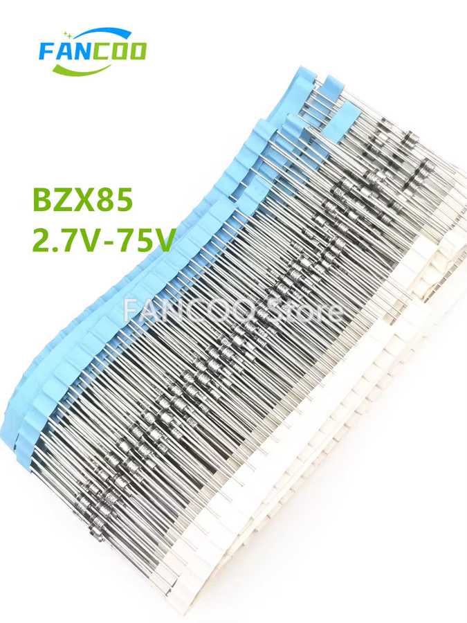 100 Stück BZX85 Zener-Dioden Set in verschiedenen Spannungen 2,7 V bis 5,1 V, 1,3 W, Gehäuse DO-41 von FANCOO - Bild 2