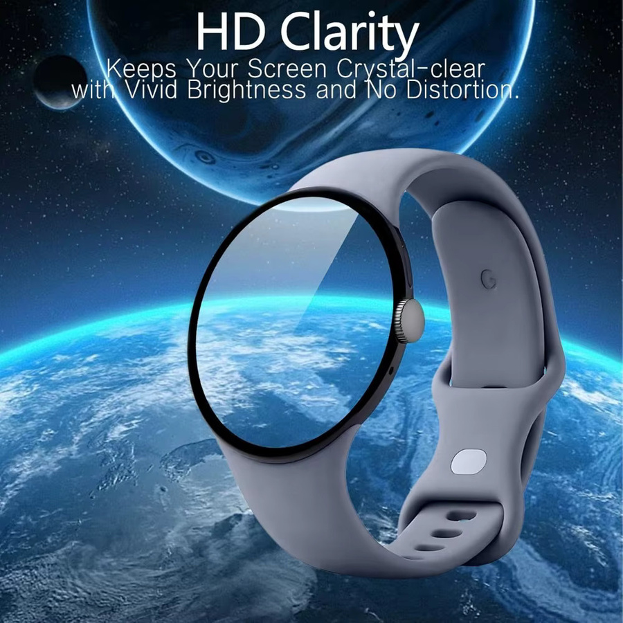 BAPPSUS Uhren-Displayschutz Google Pixel Watch, PMMA-Verbundfolien, Schwarz - Bild 5