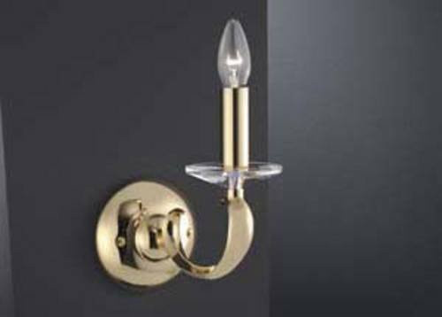 Brumberg Wandleuchte Chrom mit Kristallglas und E14 Fassung für 40W Glühlampen - Bild 1