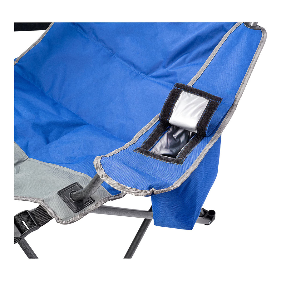 Genialo Camping-Stuhl mit Beinablage und Armlehnen in Blau - Bild 3