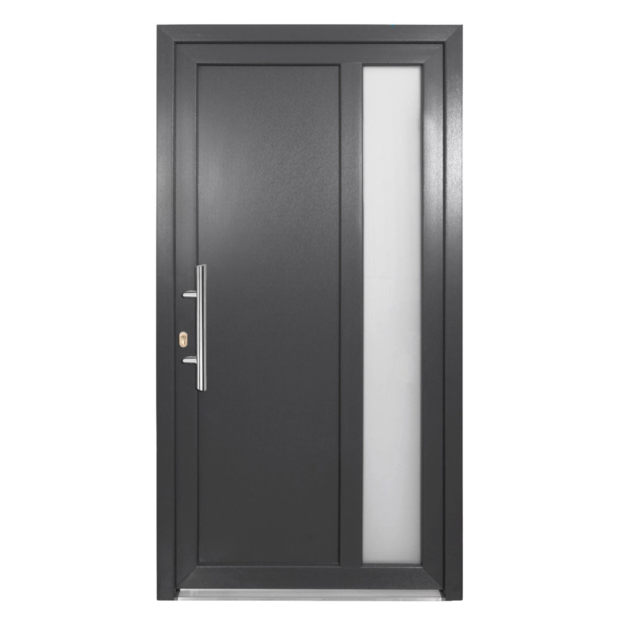 Panto Kunststoff-Haustür K011 mit Glaseinsatz in Weiß-Anthrazit, B: 100 cm, H: 200 cm, DIN Links - Bild 2