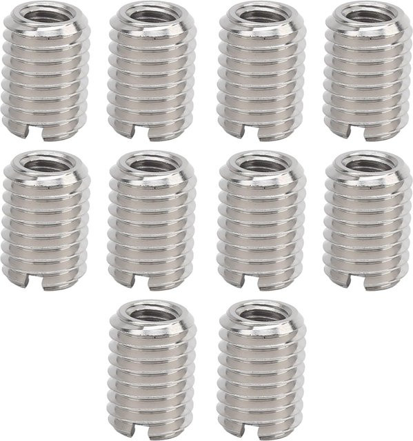 10 Stück Gewindeeinsätze Reduziermutter aus Edelstahl in Silber für Reparatur und Befestigung von Außengewinde und Innengewinde von TOMTOP JMS - Bild 1