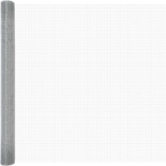 vidaXL Geschweißter Drahtzaun aus Stahl in Silber, Höhe: 1,6 m, Länge: 10 m - Bild 1