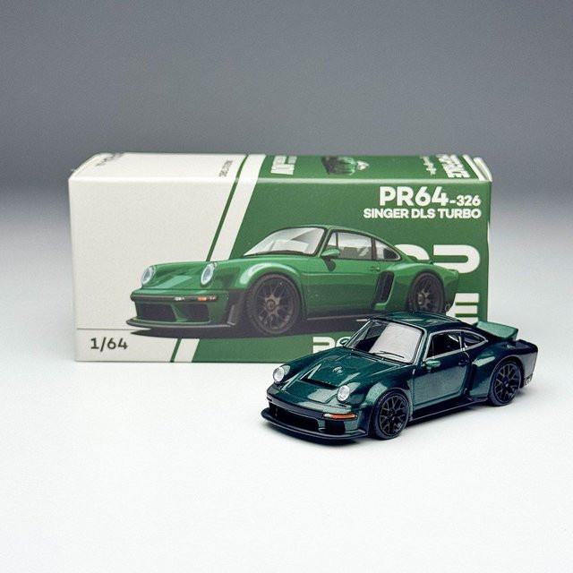 POP RACE Porsche 911 Singer Turbo, Legierungsautomodell, 1:64, Grün, ab 14 Jahren - Bild 1