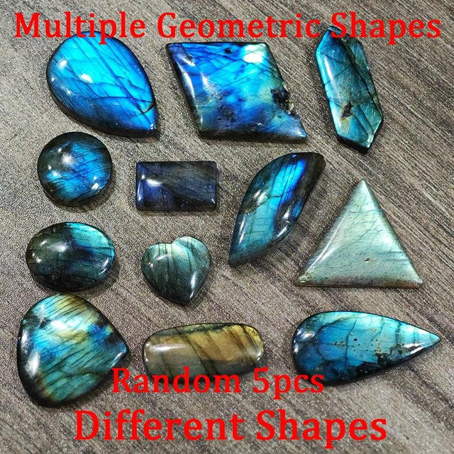 Labradorit Cabochon, verschiedene Formen, 2-4 cm, blau - Bild 1