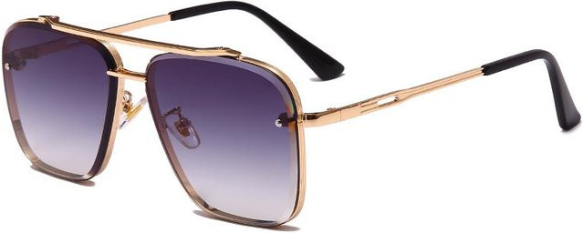 NATAWA Sonnenbrille, quadratisch, Metall, Vollrand, grau, Herren - Bild 1