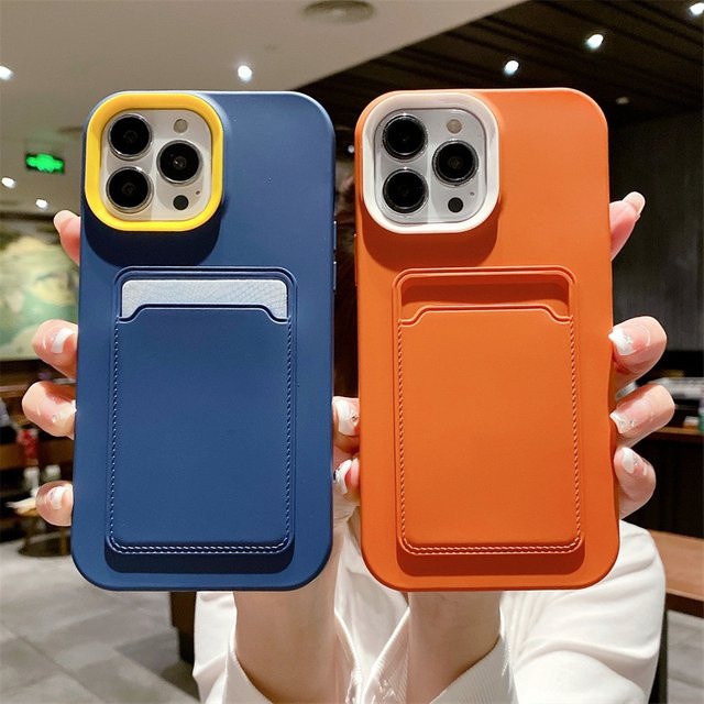 MUQGEW 3-in-1 Kartenhalter-Brieftasche Handyhülle für iPhone 11 bis 16 Pro Max, stoßfeste Abdeckung mit Soft-Touch-Oberfläche - Bild 1