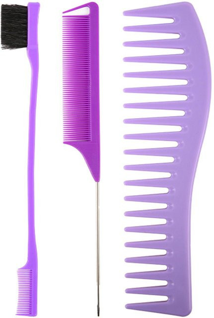 3-teiliges Haarkamm-Set, violett - Bild 1