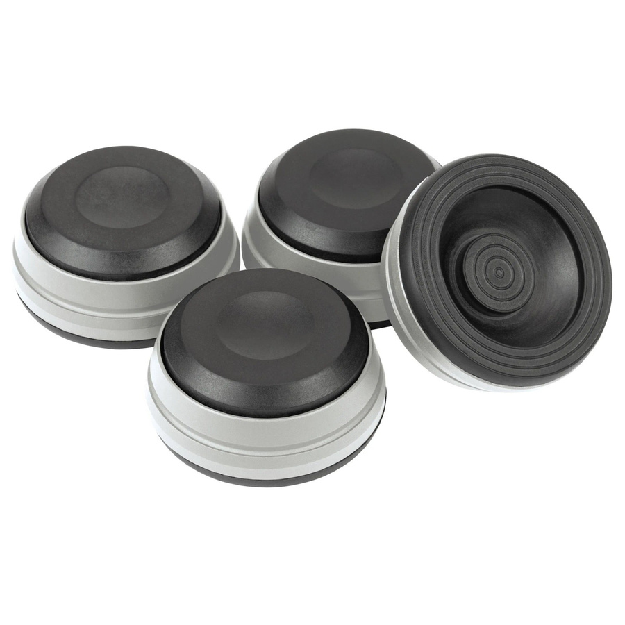 Dynavox Schwingungsdämpfer Gerätefüße 4er Set aus Aluminium und Silikon in Silber - Bild 2