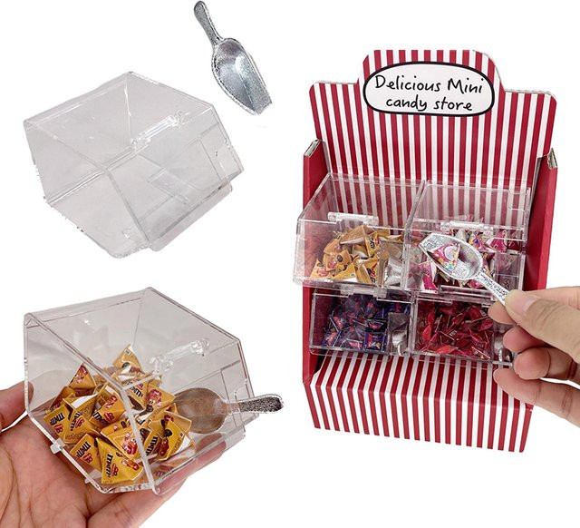 ZTOYL Puppenhaus Miniatur Snack Aufbewahrungssbox, transparent, Zubehör - Bild 1