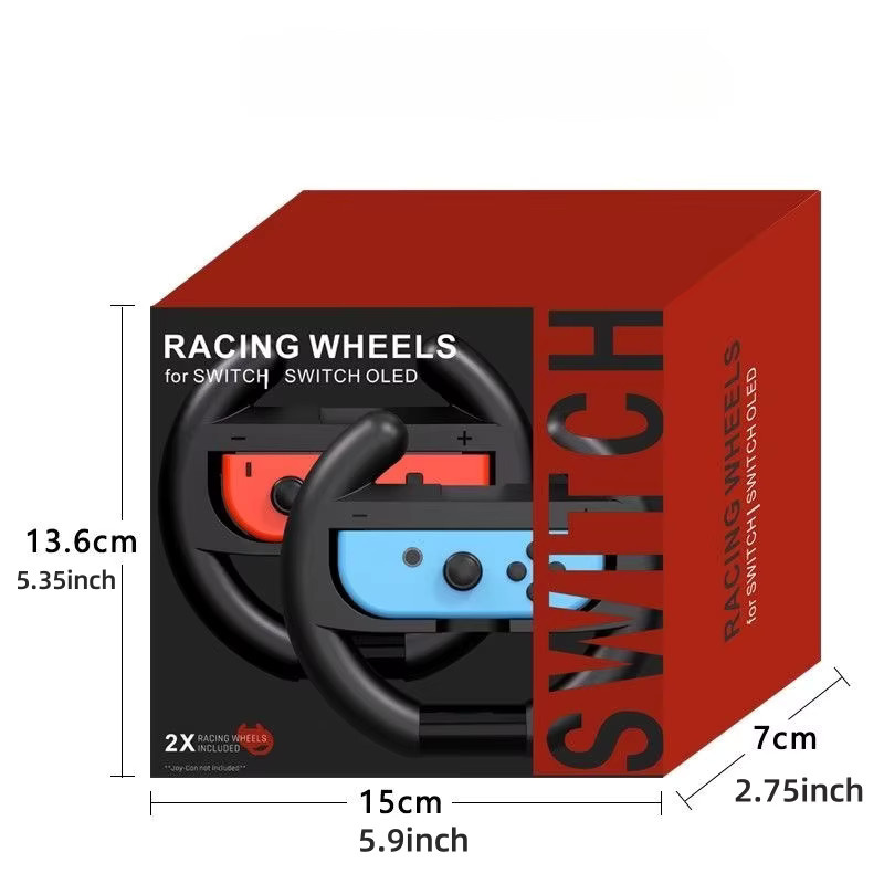 Benicabaly Racing Lenkradgriffe für Nintendo Switch Joy-Con Zubehörset in Blau und Schwarz - Bild 3