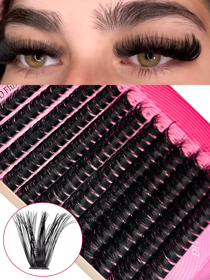 Anlinnet Wimpern-Cluster CC/DD Curl, 240 Stück, 10-20mm, Unisex - Bild 6