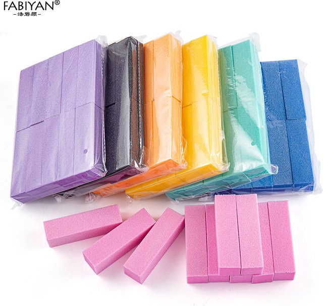 FABIYAN Nagelpuffer Schleifblock, 10 Stück, Pink, für Hände und Füße - Bild 1