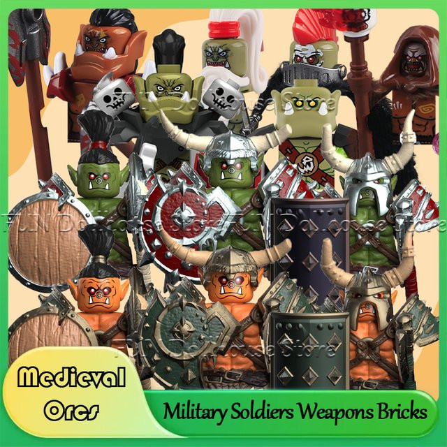 BRICKPANDA Fantasy Mittelalterliche Militärische Ork Soldat Actionfiguren Bausteine - Bild 1