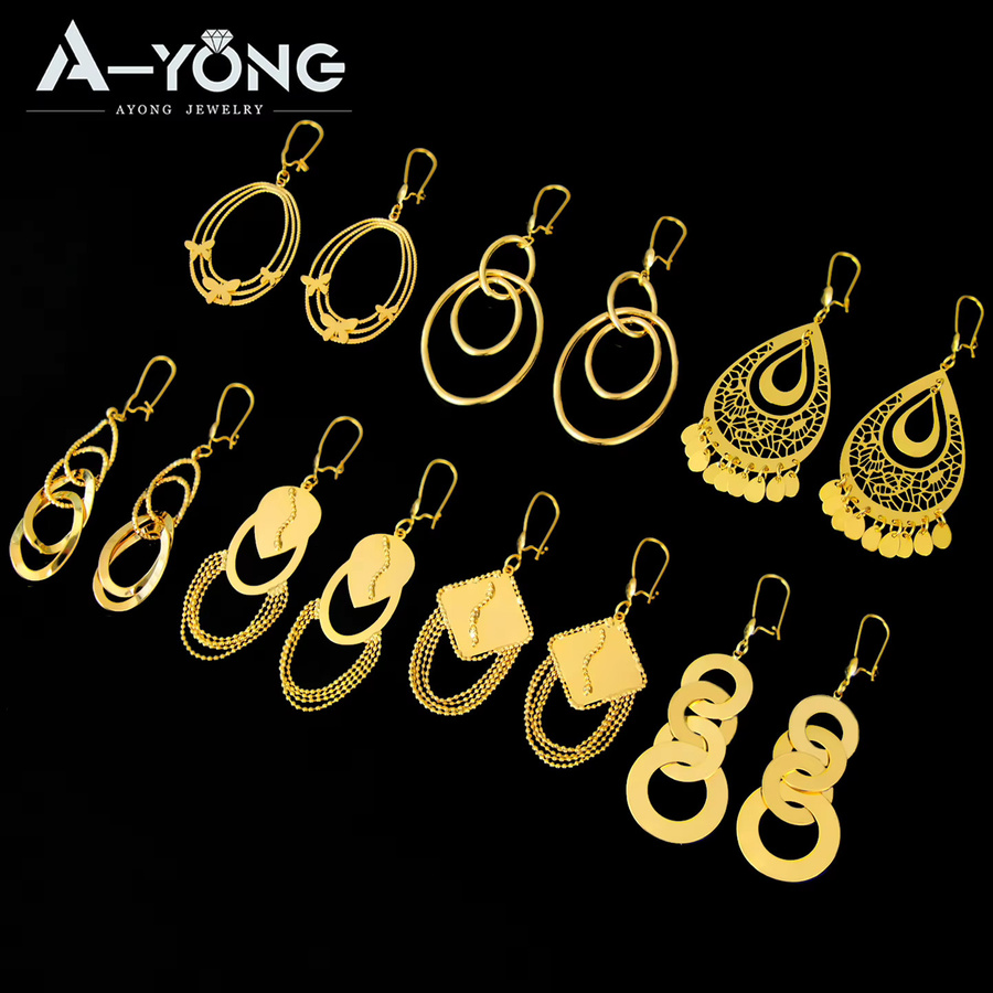 A-YONG AYONG JEWELRY Ohrringe, 21k vergoldet, Gold, Vintage, Damen - Bild 4