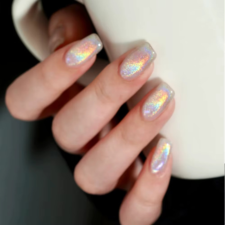 HotPress Nagelpulver, Chrom Regenbogen Laser, 4 Farben - Bild 4