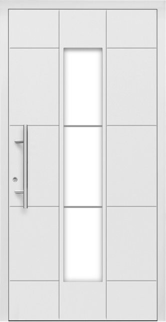 Splendoor Moderno Aluminium-Haustür mit Glaseinsatz, Weiß, B/H: 110 x 210 cm, Anschlag Links - Bild 1