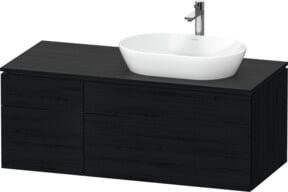 Duravit L-Cube Waschtischunterschrank Wandhängend in Schwarz Matt B/T/H: 122 x 55 x 48,2 cm - Bild 1