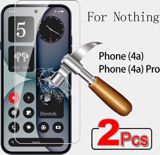 2 Stück Displayschutzglas für Nothing Phone (4a) 5G, gehärtetes Glas, transparent - Bild 1