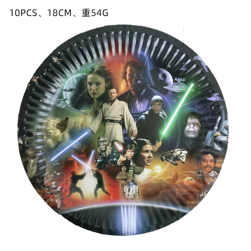 Hasbro Star Wars Einweggeschirr Set mit Yoda Motiv in Multicolor für Kindergeburtstag und Party Deko - Bild 4