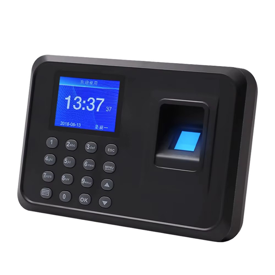 Asia-Teco A5 Biometrischer Fingerabdruck Scanner zur Zeiterfassung für Mitarbeiter, Intelligente Stechuhr mit USB-Datenverwaltung, Schwarz - Bild 4
