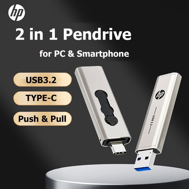 HP USB 3.2 OTG Type-C USB Flash Drive 2-in-1 Pendrive in Silber - Bild 1