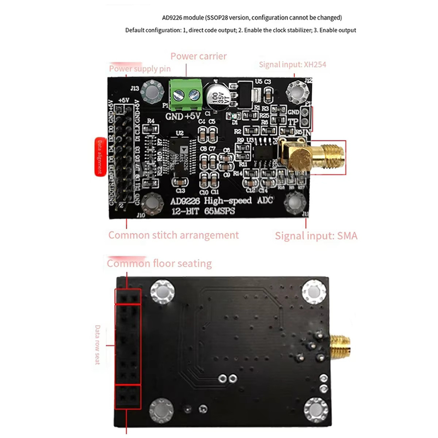 MARQ AD9226 Hochgeschwindigkeits-ADC-Modul zur Signalerfassung mit 65M Sampling als FPGA-Entwicklungsplatine - Bild 2