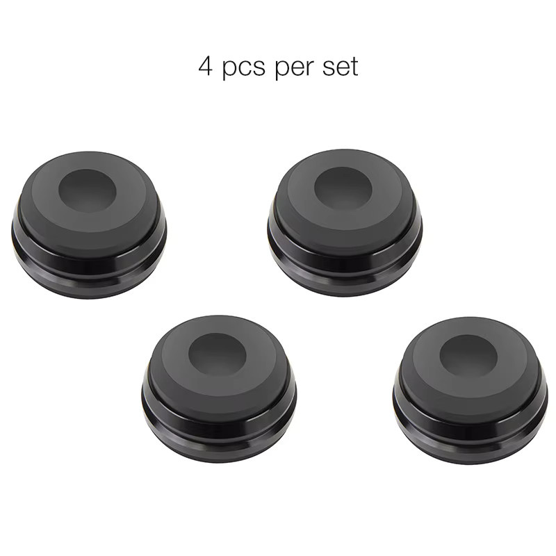 yinyu Isolationsfüße für Lautsprecher und Subwoofer aus Aluminium und Silikon, 4er-Set, Schwarz - Bild 2