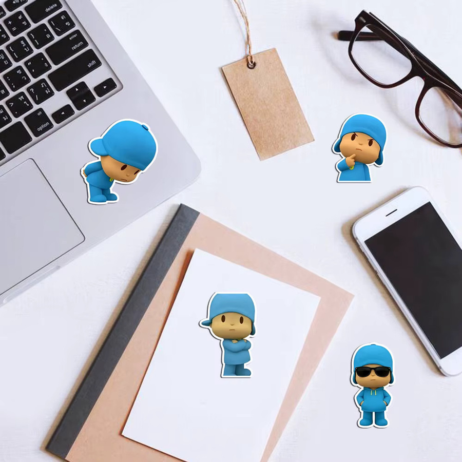 Pocoyo Emoji Aufkleber Multicolor für Desktop, Wände und Handyhüllen - Bild 2