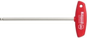 Wiha Stiftschlüssel mit Quergriff Sechskant-Kugelkopf aus Chrom-Vanadium, glanzvernickelt, Größe: 4 mm, Länge: 150 mm - Bild 1
