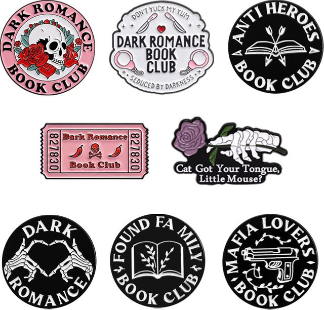 Emaille Pins Dark Romance Book Club, Unisex - Bild 1