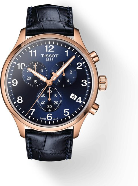 Tissot Armbanduhr, Quarz, Leder, Blau, Herren - Bild 1
