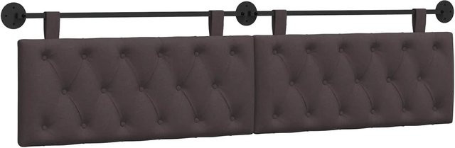 vidaXL Wandmontiertes Polsterpaneel Dunkelbraun B/H/T: 210 x 55 x 7 cm - Bild 1