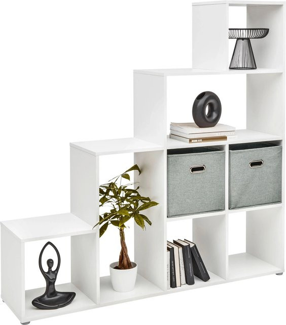 Mömax Regal Cassa 2 in Weiß, modernes Standregal für Wohnzimmer, Home Office oder Kinderzimmer - Bild 1