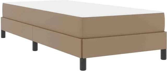 vidaXL Bettrahmen mit Matratze Cappuccino in Braun, Stoff und Holz, B/T/H: 90 x 200 x 45 cm - Bild 1