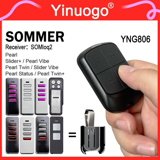 SOMMER Garagen-Fernbedienung für PEARL Vibe, PEARL Twin S10019 und PEARL Tor-Systeme, Modell 4018V000 4018 TX55-868-4 4019V000 - Bild 1