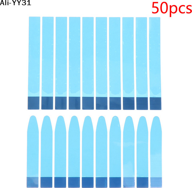 50 Stück Universal-Batterie-Klebeaufkleber in Blau, doppelseitiges Klebeband zum Zuschneiden für alle Telefonmodelle - Bild 1