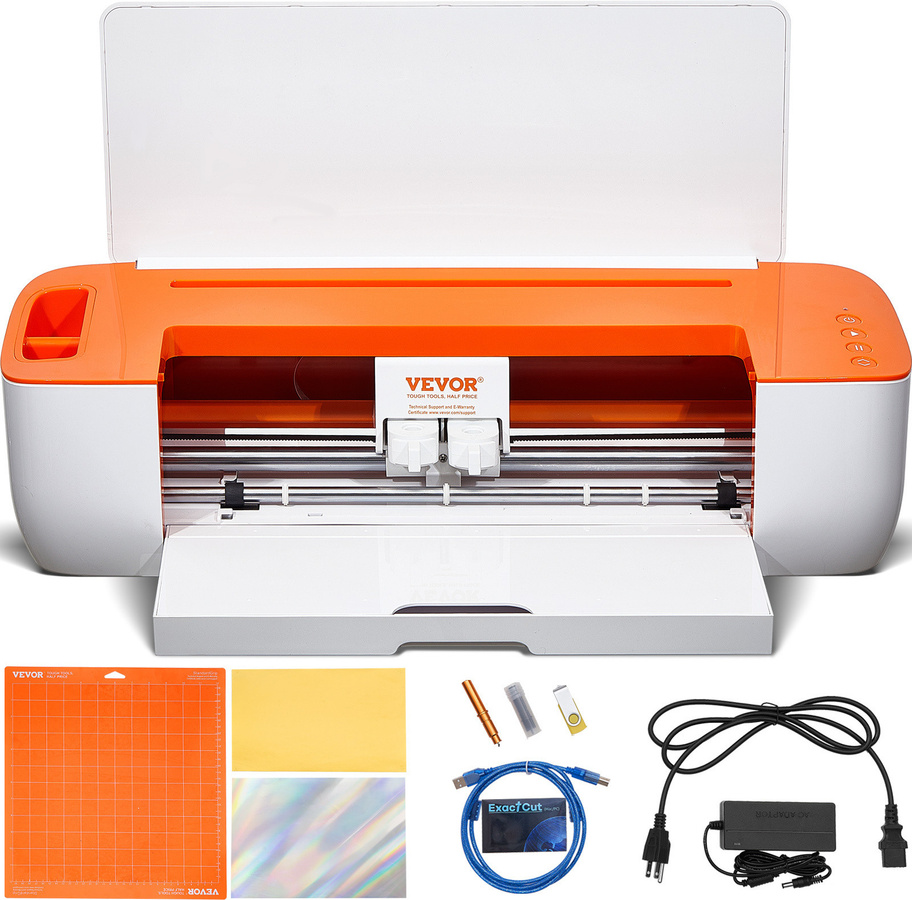 VEVOR Vinyl-Schneidemaschine mit Bluetooth-Konnektivität für iOS, Android, Windows und Mac inklusive Designs für individuelle Karten und Heimdekoration - Bild 1