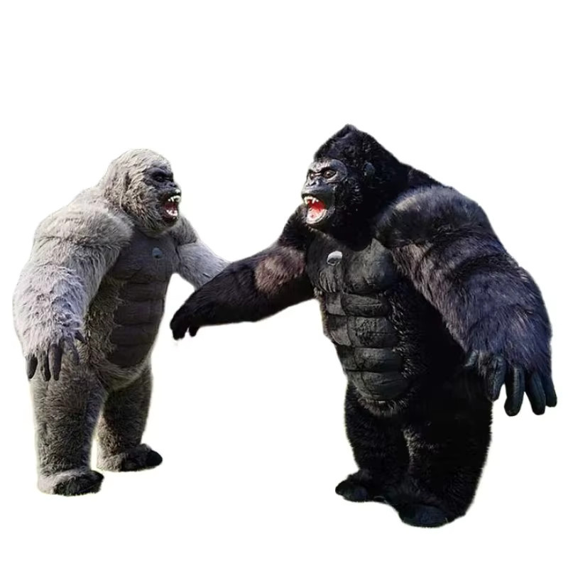 Potdemiel Gorilla aufblasbares Maskottchen-Kostüm, Plüsch, 2,6 m - Bild 3