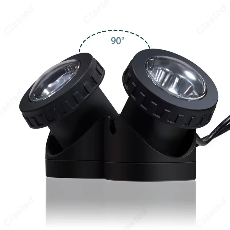 Claeted Solar Unterwasser LED Projektionslicht mit Dual-Kopf für Garten und Landschaftsdekoration in Schwarz - Bild 2