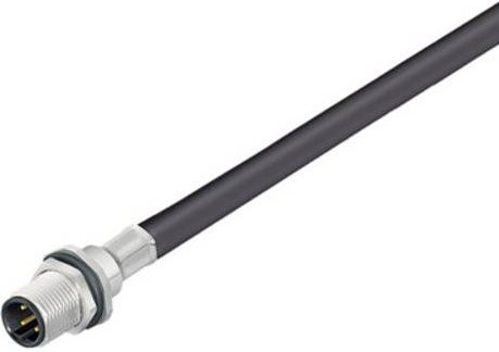 Weidmüller Sensor-Aktor-Einbausteckverbinder M12 Stecker, 5-polig, Schwarz - Bild 1
