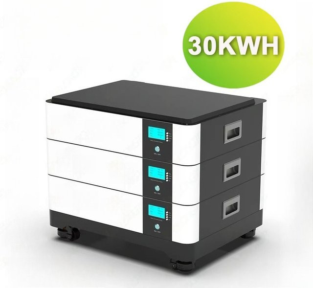 LiFePO4 Lithium-Batteriesystem für Solaranlagen mit 30 kWh, 48 V und 600 Ah in Weiß - Bild 1